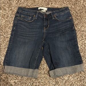 Dark Blue Denim Shorts